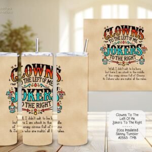 Beautiful Stainless Insulated Tumbler:Clowns & Jokers
