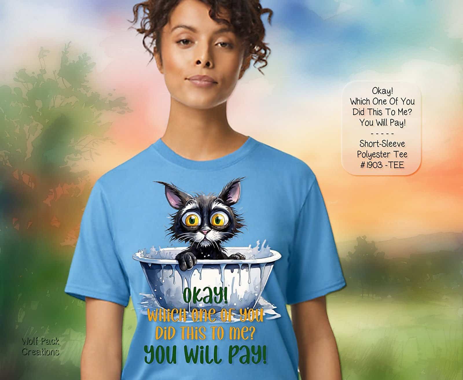 Hilarious Shirt: Cat in the Bathtub