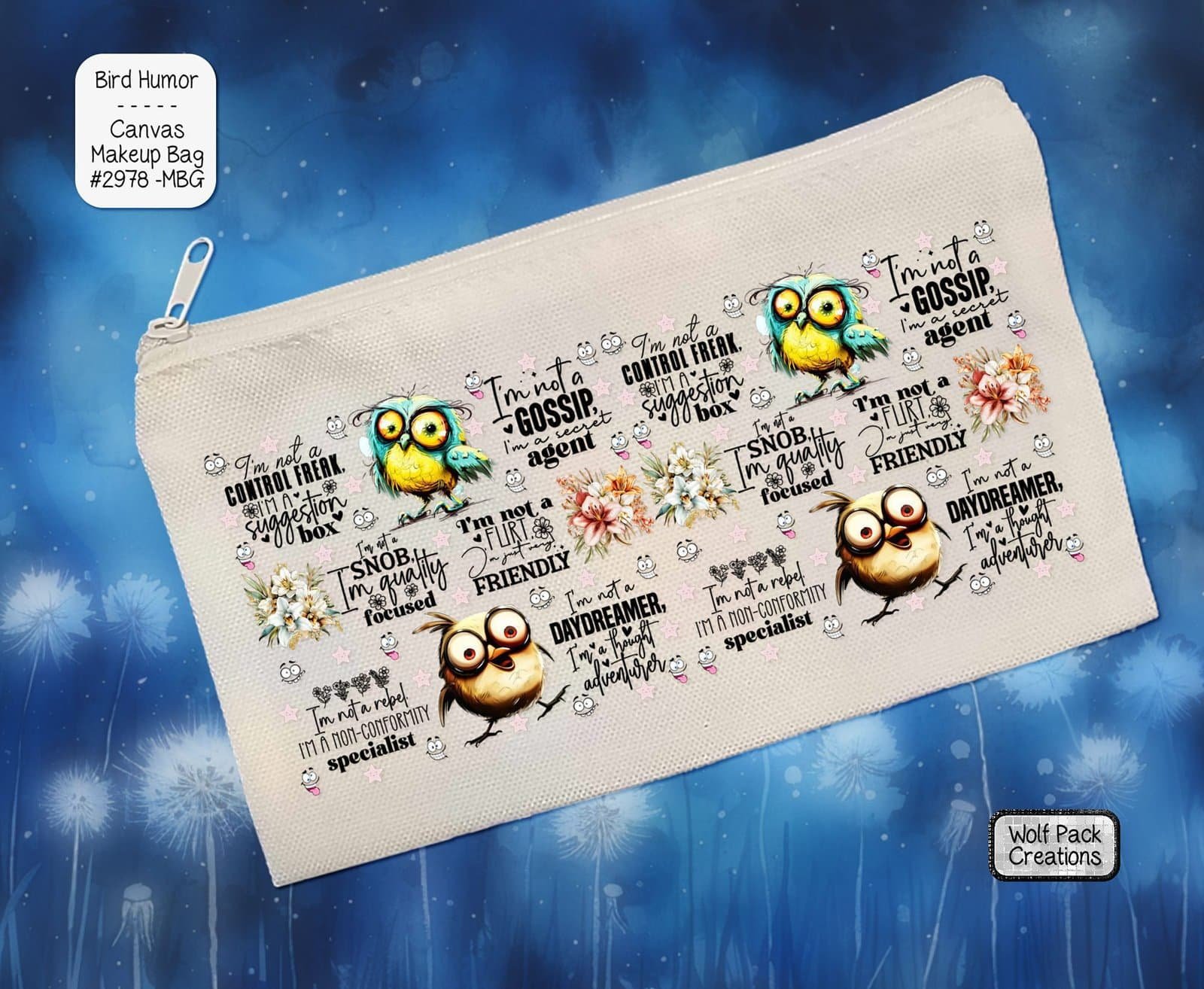 Bird Humor Zipper Pouch