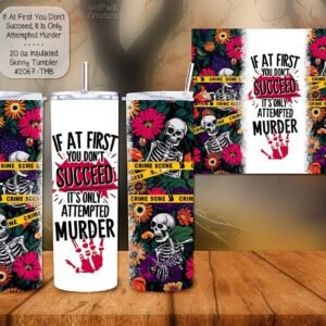 Scary Halloween Skinny Tumbler