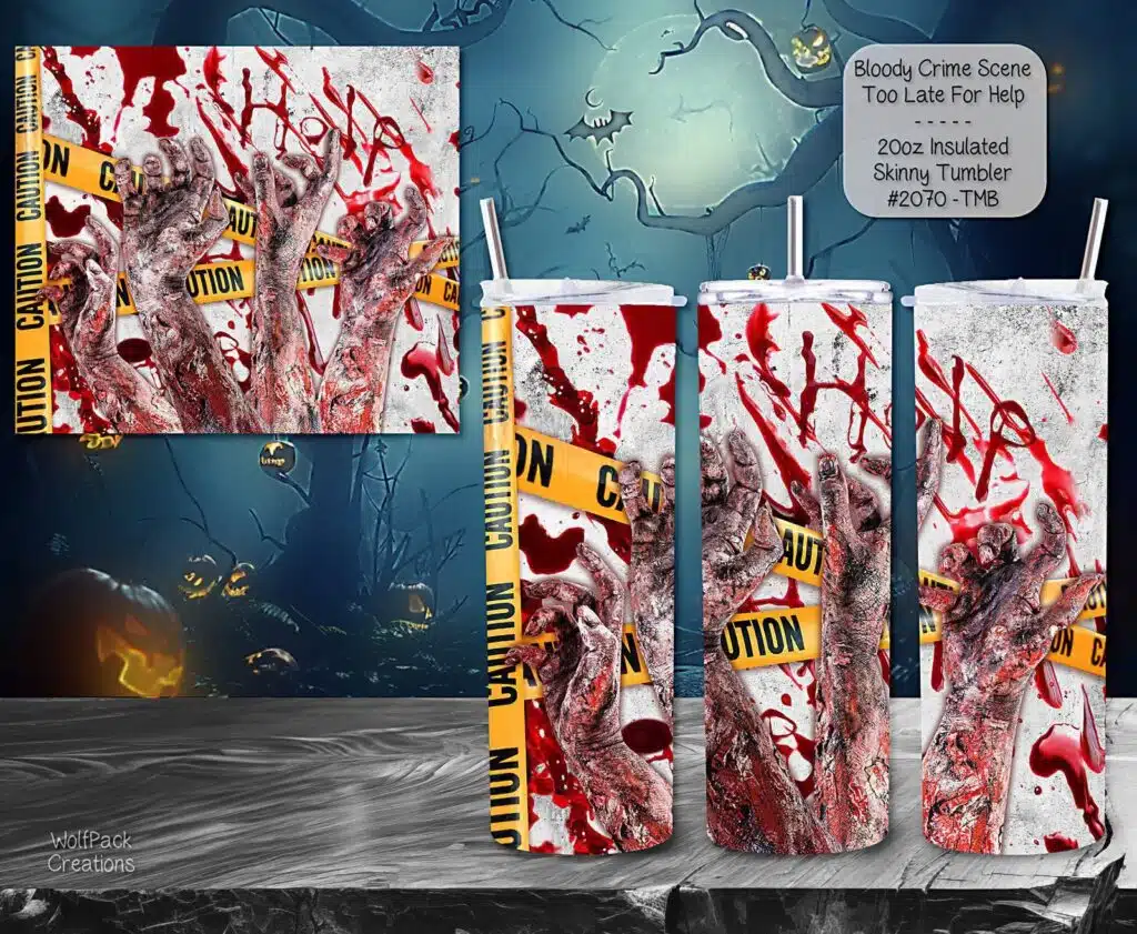 Disgusting Bloody Crime Scene Tumbler