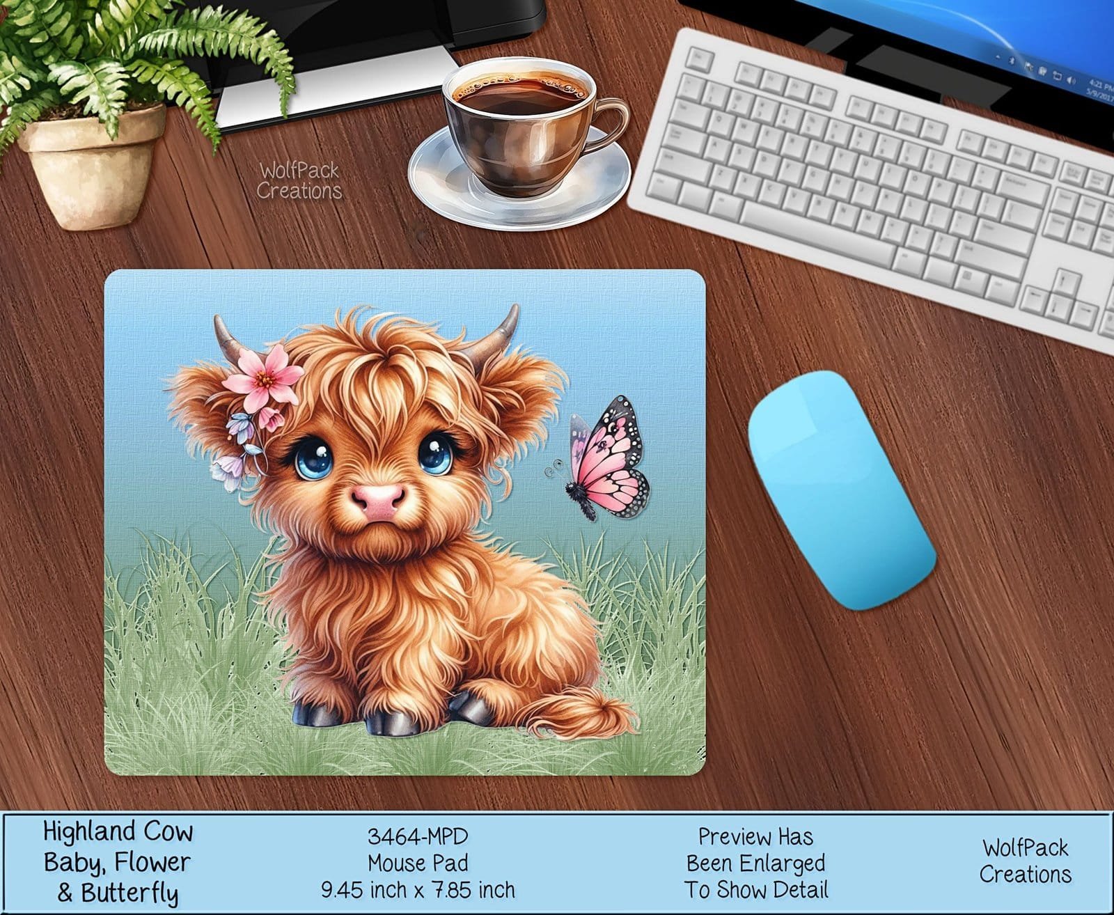 Baby Highland Cow Mousepad