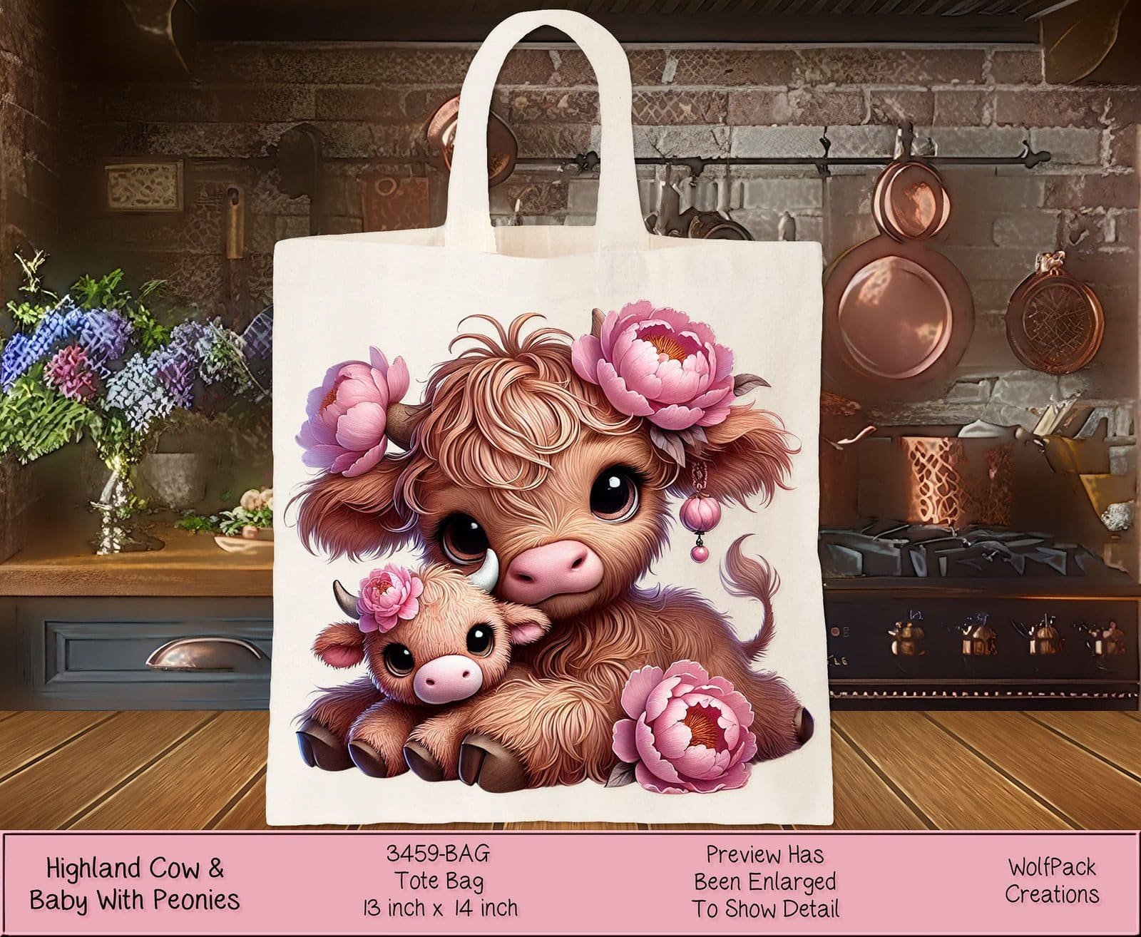 Highland Cow Tote Bag