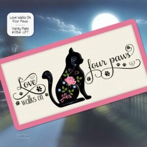 Love on Four Paws License Plate