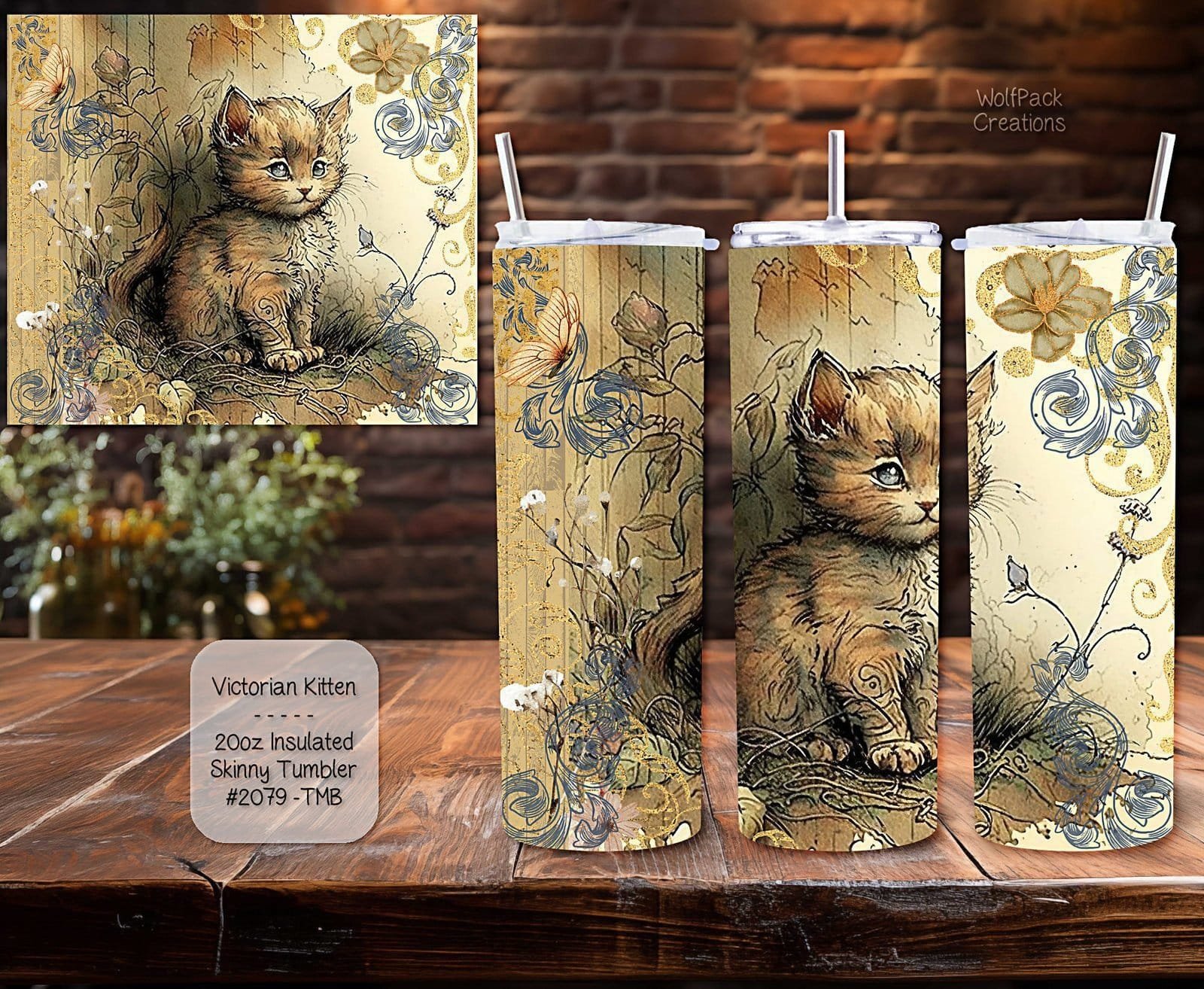 The Perfect Skinny Tumbler: Stainless Steel, Insulated, and Kitten-Themed