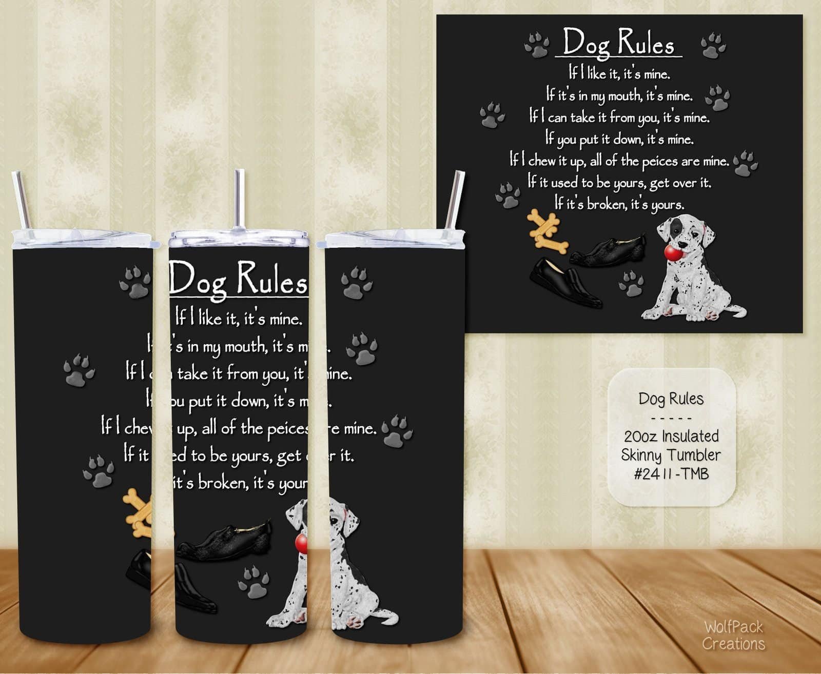 Insulated Stainless Steel Tumbler for Dog Lovers