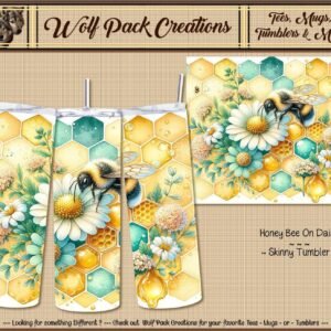 Beautiful Honey Bee on a Daisy Skinny Tumbler