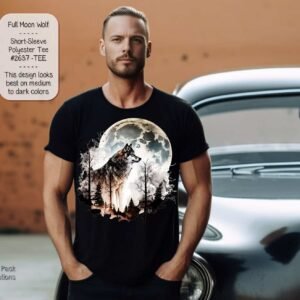 Magical Wolf and Full Moon Shirt