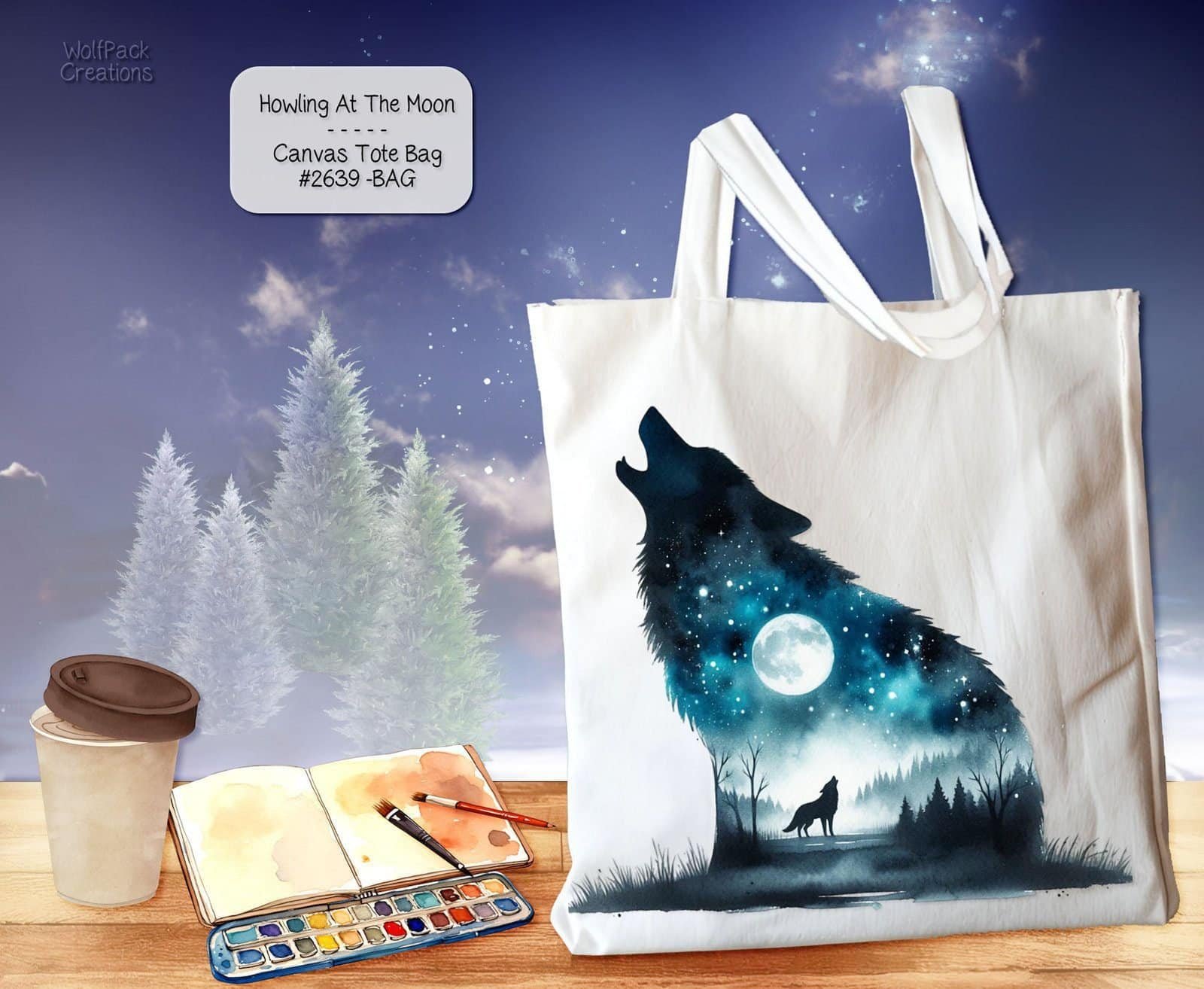 Howling Wolf Tote Bag