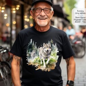 Wild Running Gray Wolves