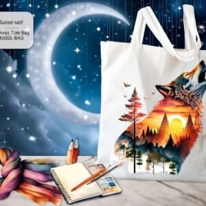 Sunset Wolf Tote Bag