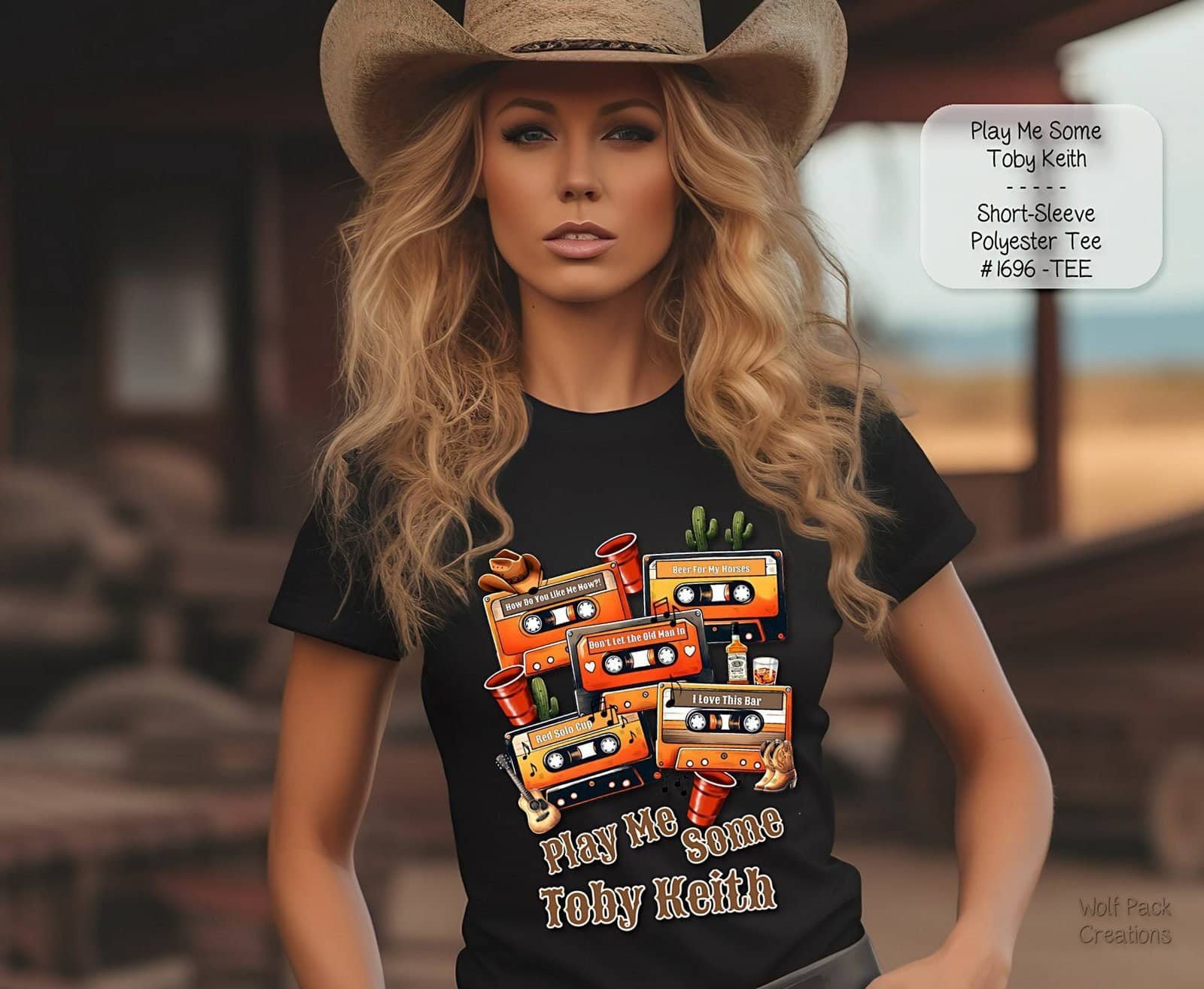 Beautiful Short Sleeve Shirt: Play Me Some Toby Keith