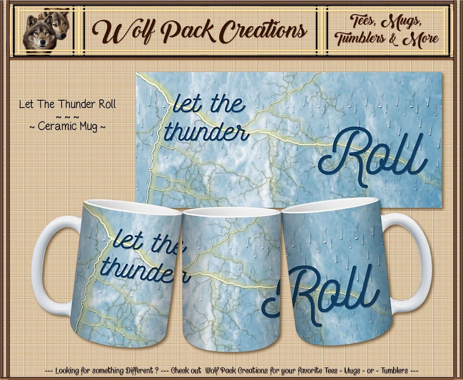 Beautiful Ceramic Mug: Let the Thunder Roll