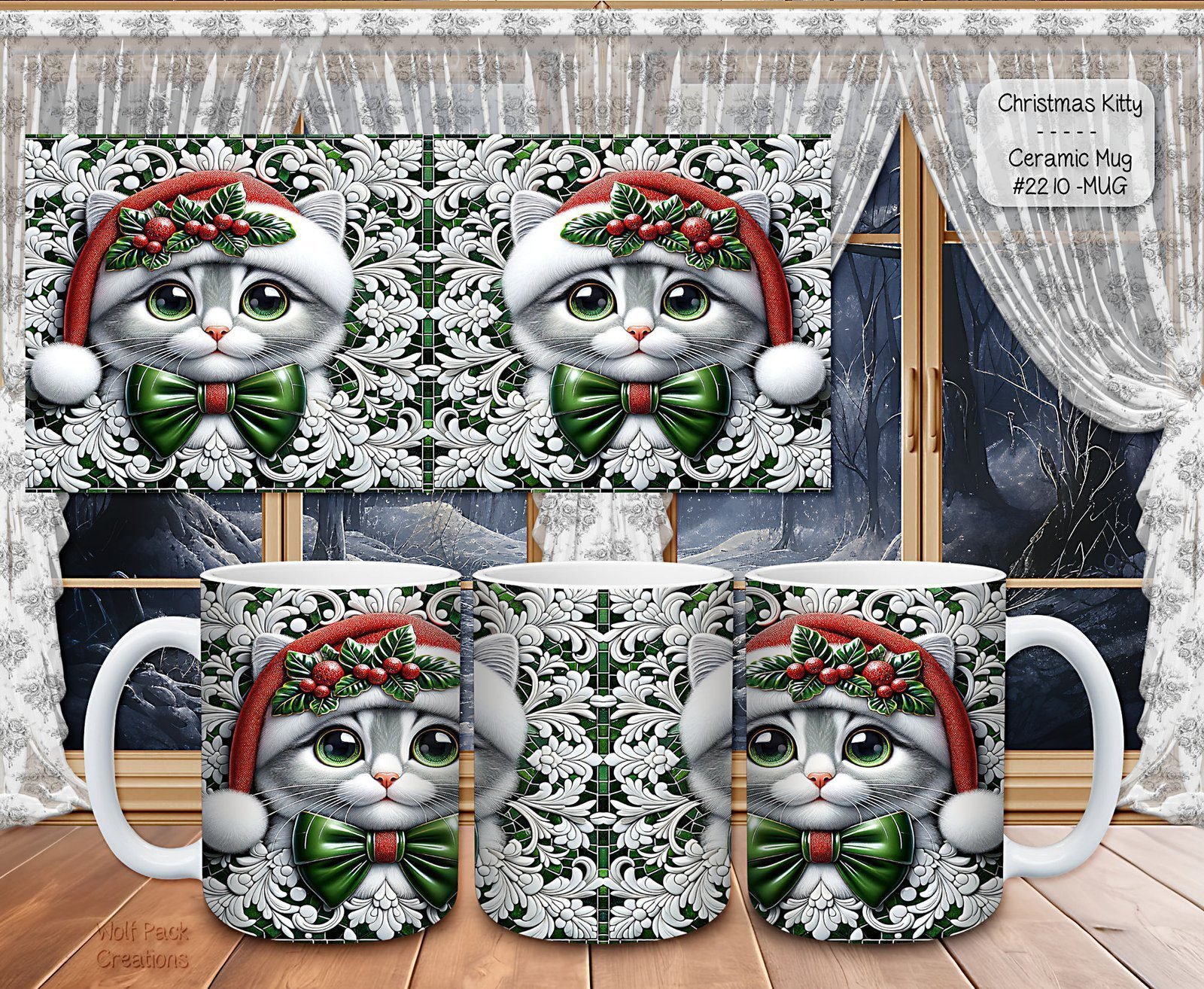 The Perfect Gift: Christmas Kitty Ceramic Coffee Mugs