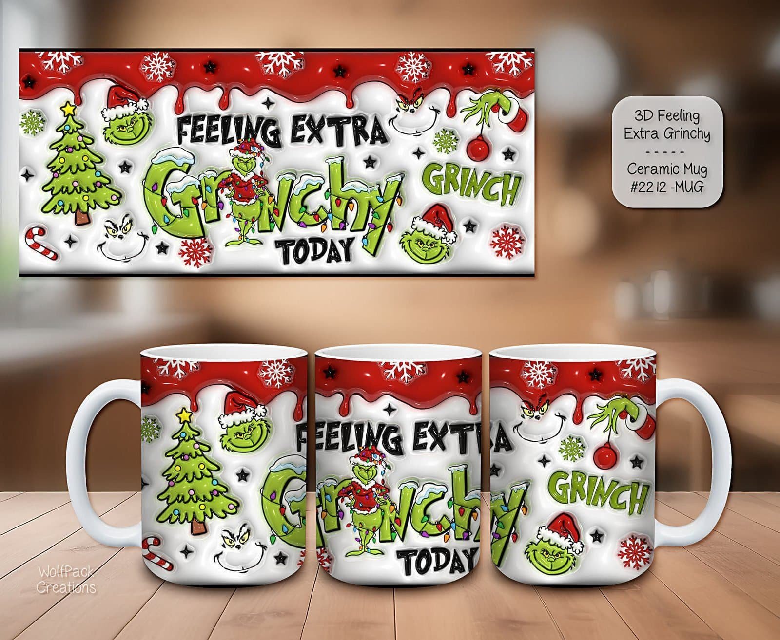 Charming Grinch Ceramic Coffee Mugs: Perfect for Every Sip