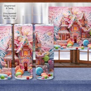 Stay Cozy with the Gingerbread Candy House Insulated Tumbler