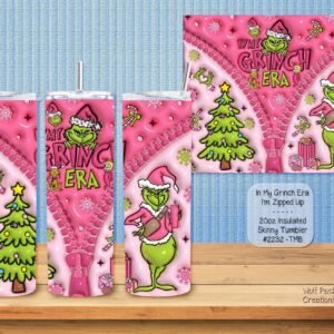 Get into the Grinch Era with Our 20 Ounce Stainless Steel Skinny Tumbler
