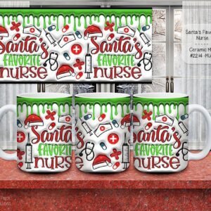 Santa's Favorite Nurse Ceramic Coffee Mug