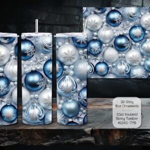 Shiny Blue Ornaments: The Perfect 20-Ounce Insulated Tumbler