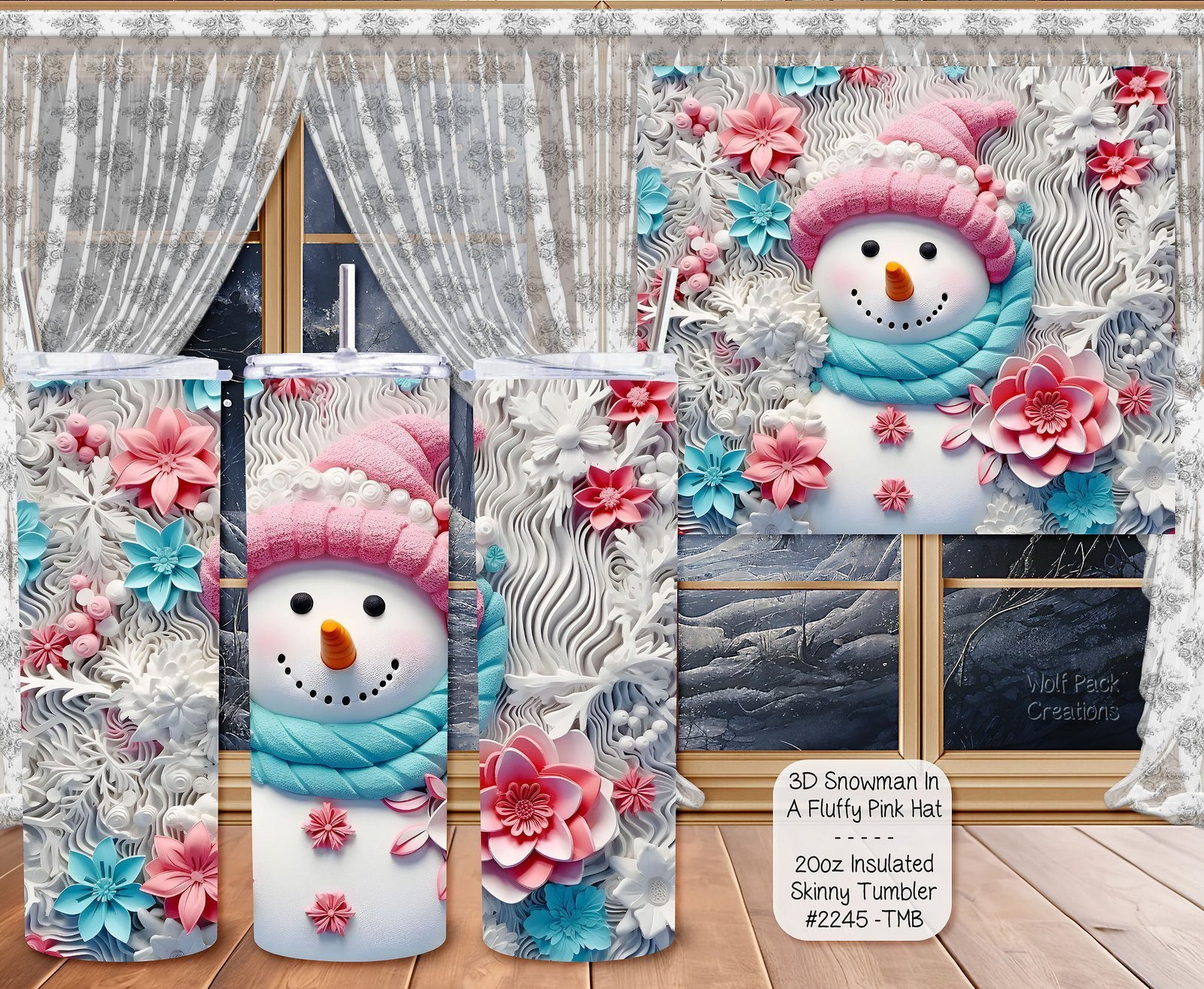 Stay Cool with Our Insulated Snowman Tumbler