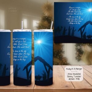 Insulated Stainless Steel Tumbler: Away in a Manger