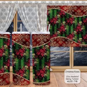 Elegant Christmas Roses Tumbler