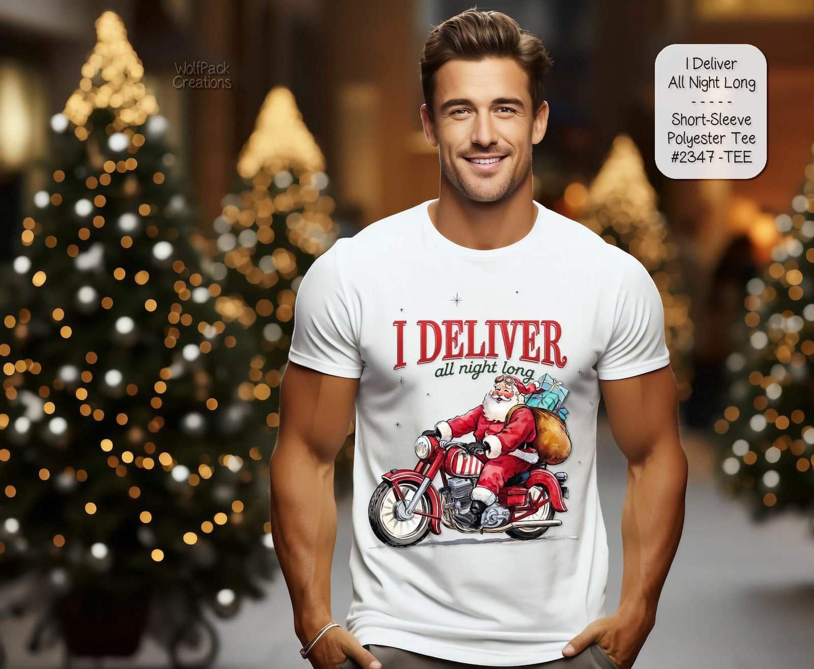 Festive Santa Delivers All Night Long Shirt