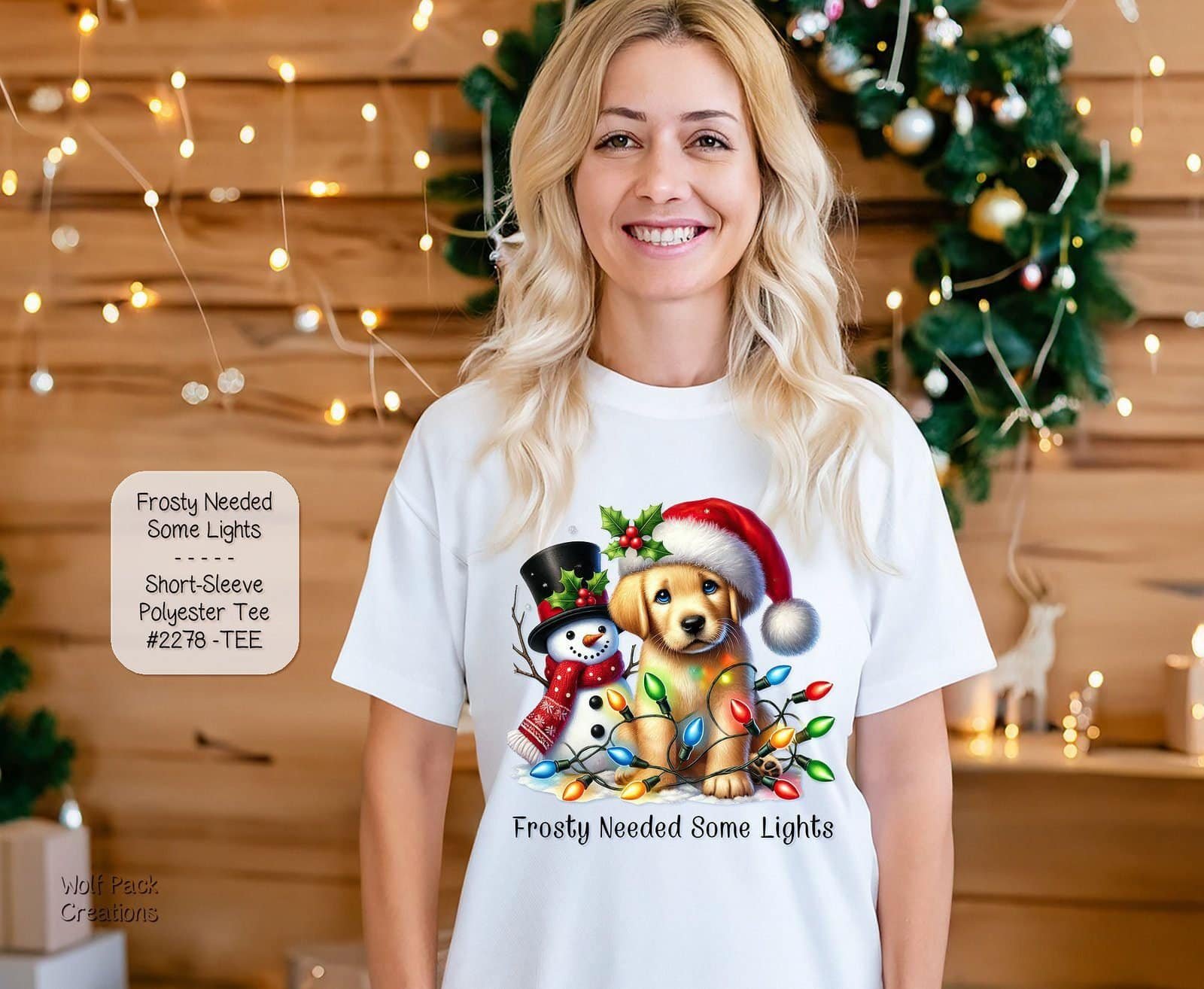 Festive Puppy and Snowman Shirt