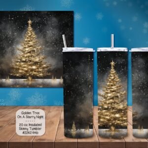 Beautiful Golden Tree Tumbler