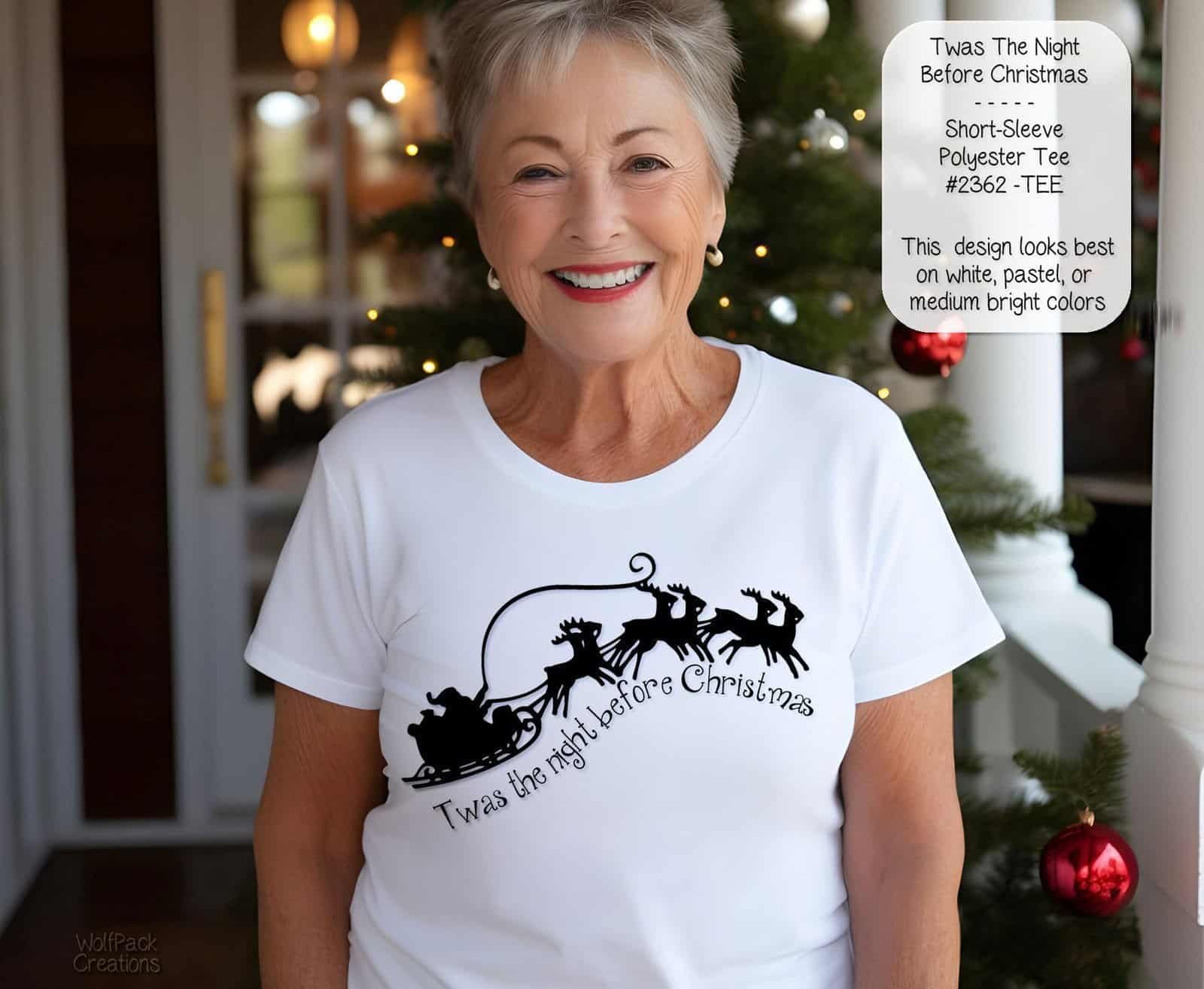 Festive Twas the Night Before Christmas Shirt