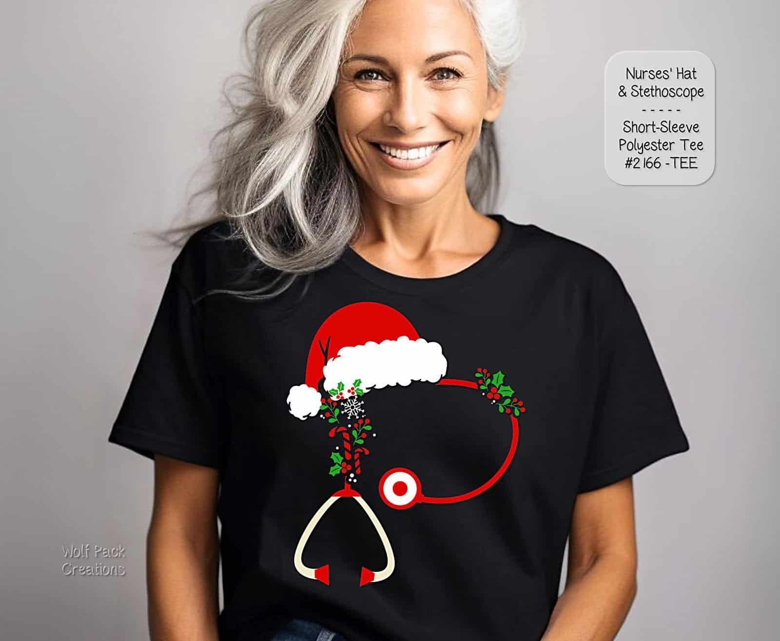 Festive Christmas Shirt for Nurses