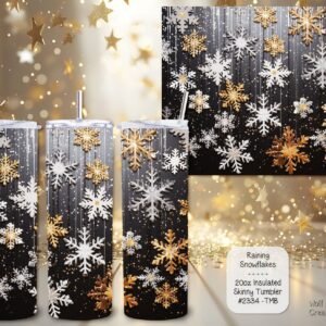 Beautiful Raining Snowflakes Tumbler