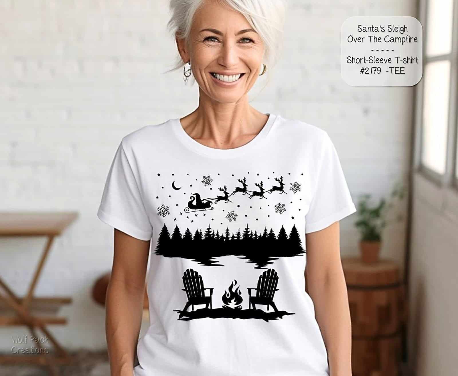 Jovial Santa and the Reindeer Shirt