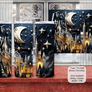 Beautiful Twas the Night Before Christmas Tumbler