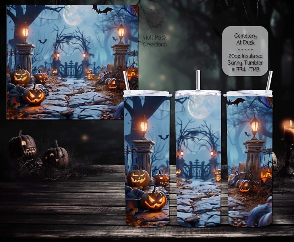 Chilling Spooky Cemetery Tumbler