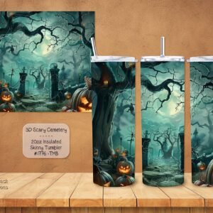 Spooky Cemetery Tumbler