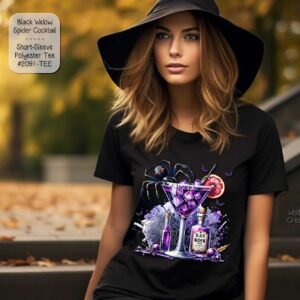 Terrifying Halloween Shirt Black Widow Cocktail