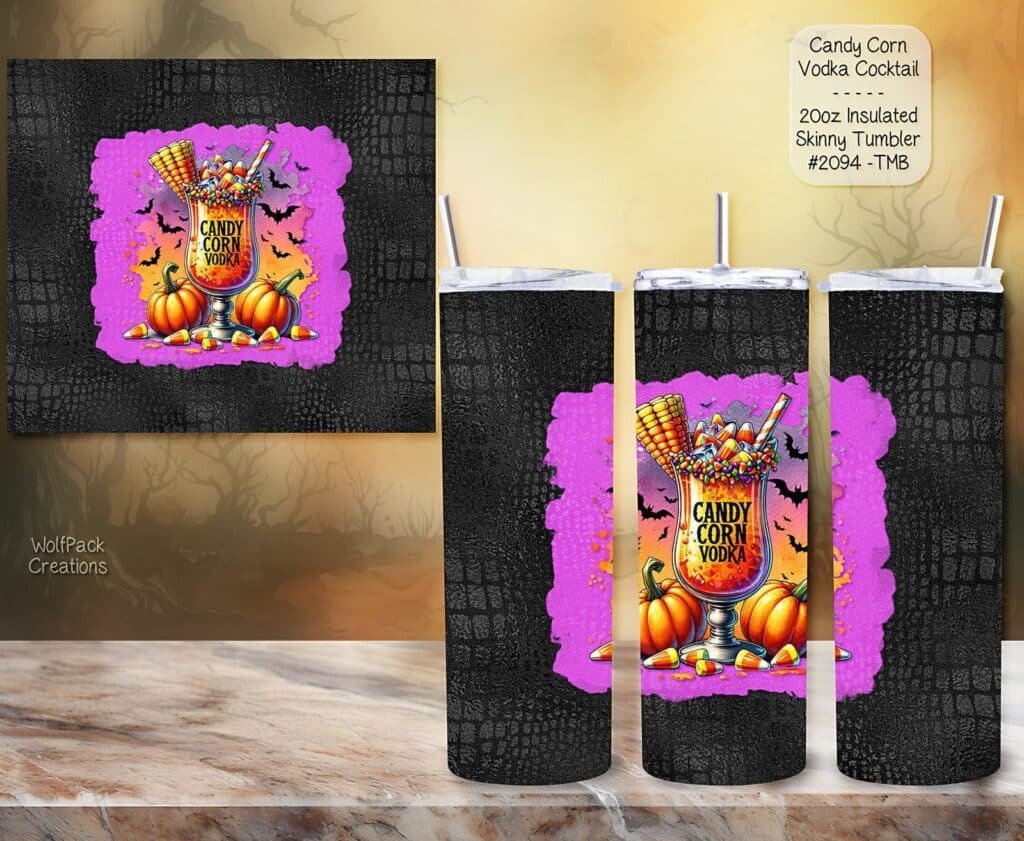 Enjoy Your Candy Corn Vodka Drinks in Style with the Stainless Steel Skinny Tumbler