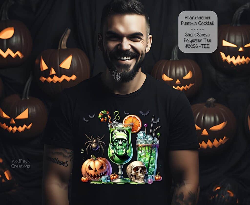 Frankenstein Pumpkin Cocktail Shirt