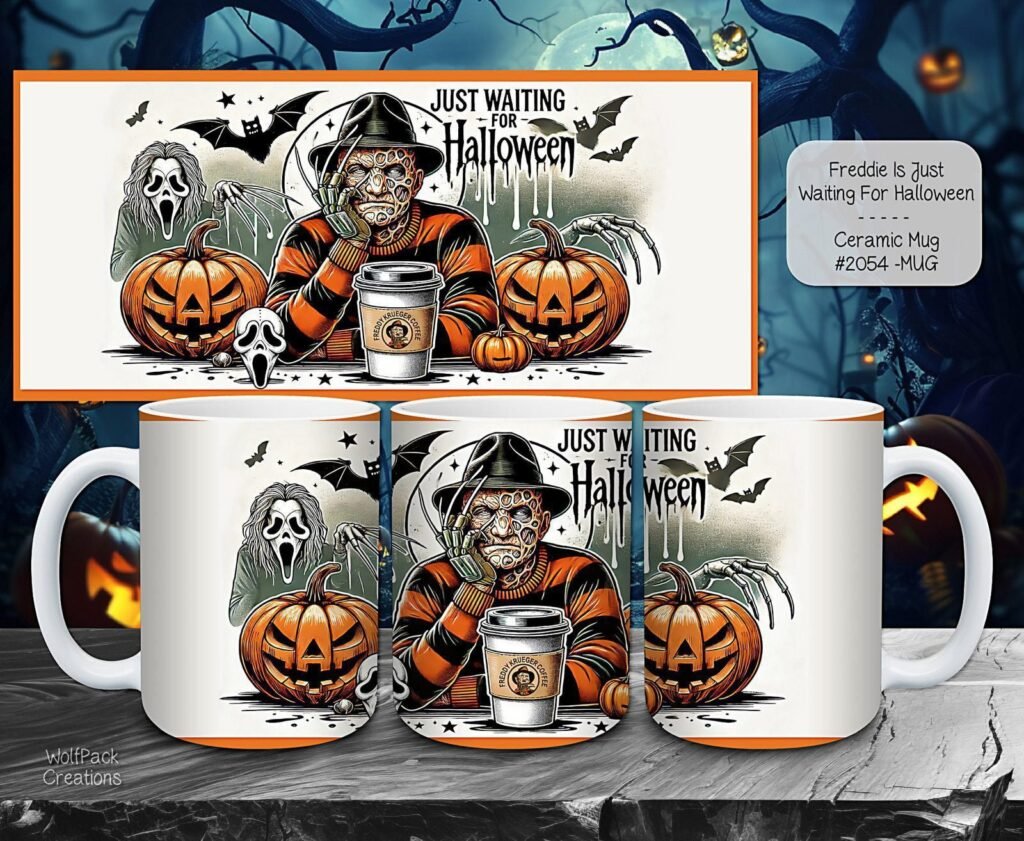 Beautiful Spooky Ceramic Mug: Freddie Cruger Halloween