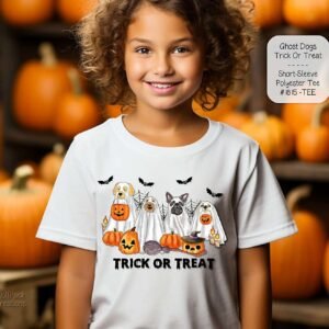 Hilarious Ghost Dogs Halloween Shirt for Kids