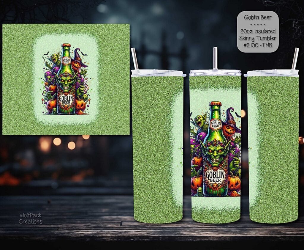 Stay Refreshed with the 20-Ounce Goblin Beer Skinny Tumbler
