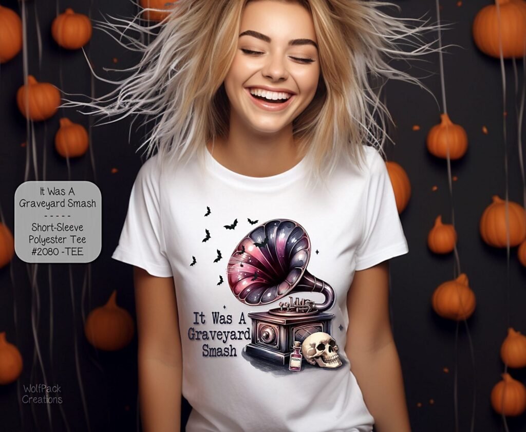 Essential Halloween Shirt: Retro Gramophone