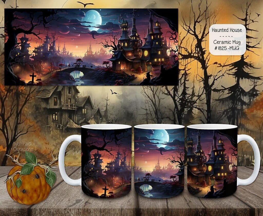 Charming Ceramic Coffee Mugs for Your Haunted House Vibe