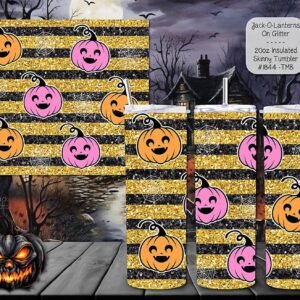 Intense Jack-o'-Lanterns and Glitter Tumbler