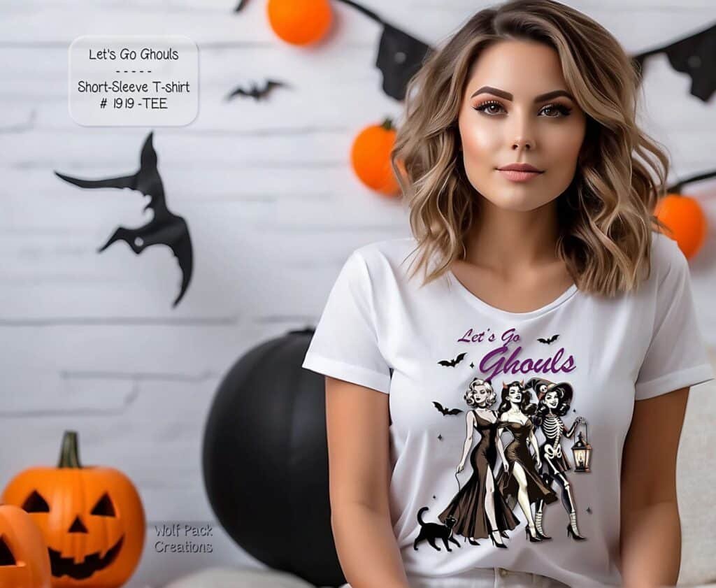 Beautiful Halloween Shirt featuring Three Ghouls