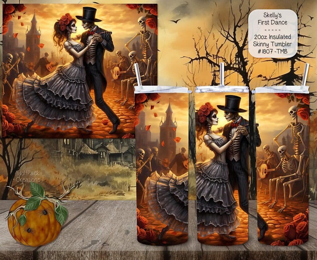 Romantic Skeleton's First Dance Tumbler