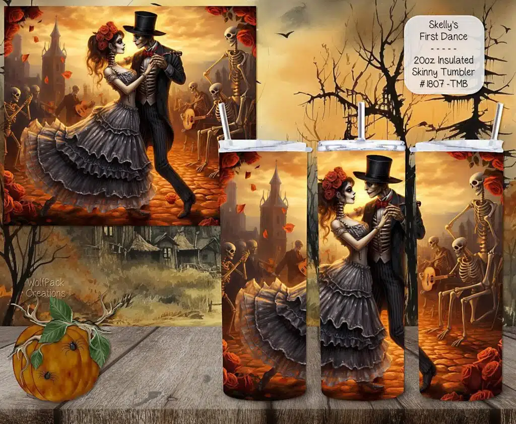 Romantic Skeleton's First Dance Tumbler