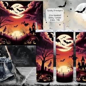 Enchanting Spooky Graveyard Tumbler