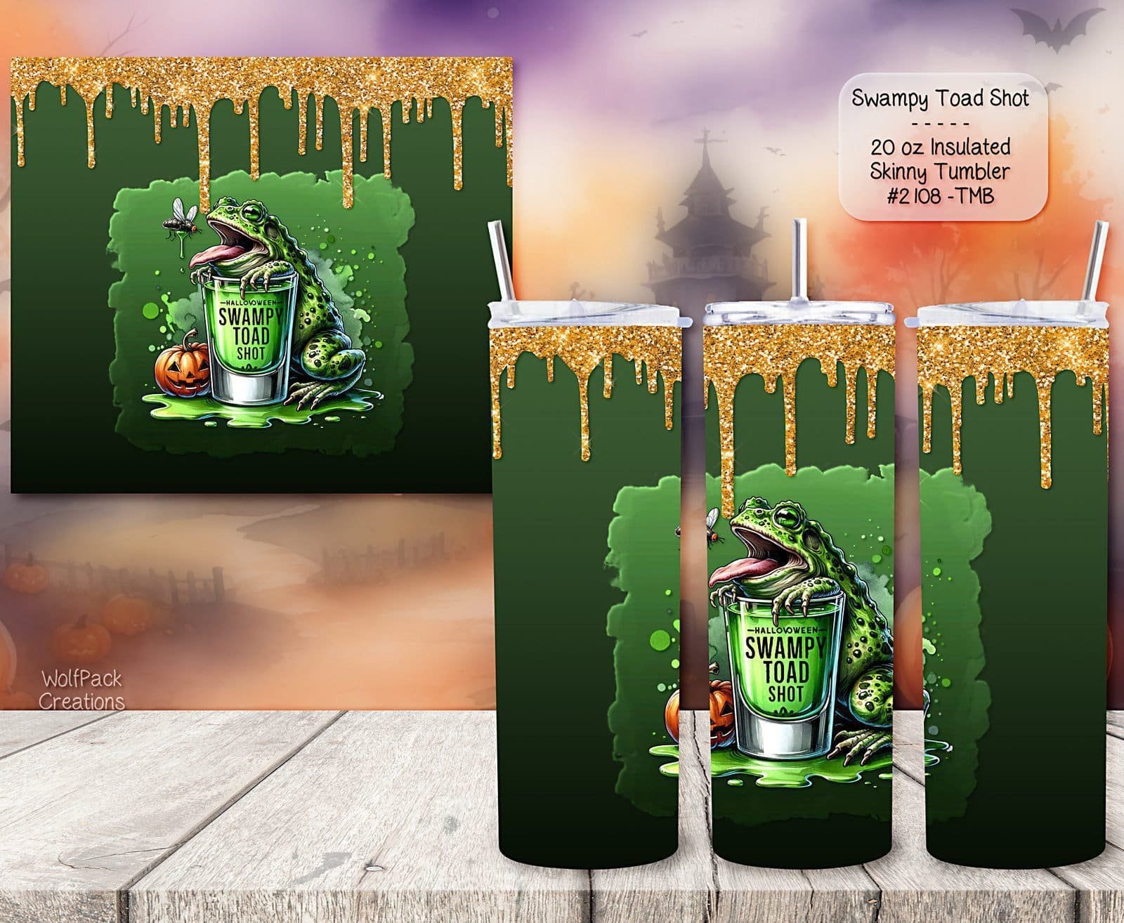 Swampy Toad Skinny Tumbler